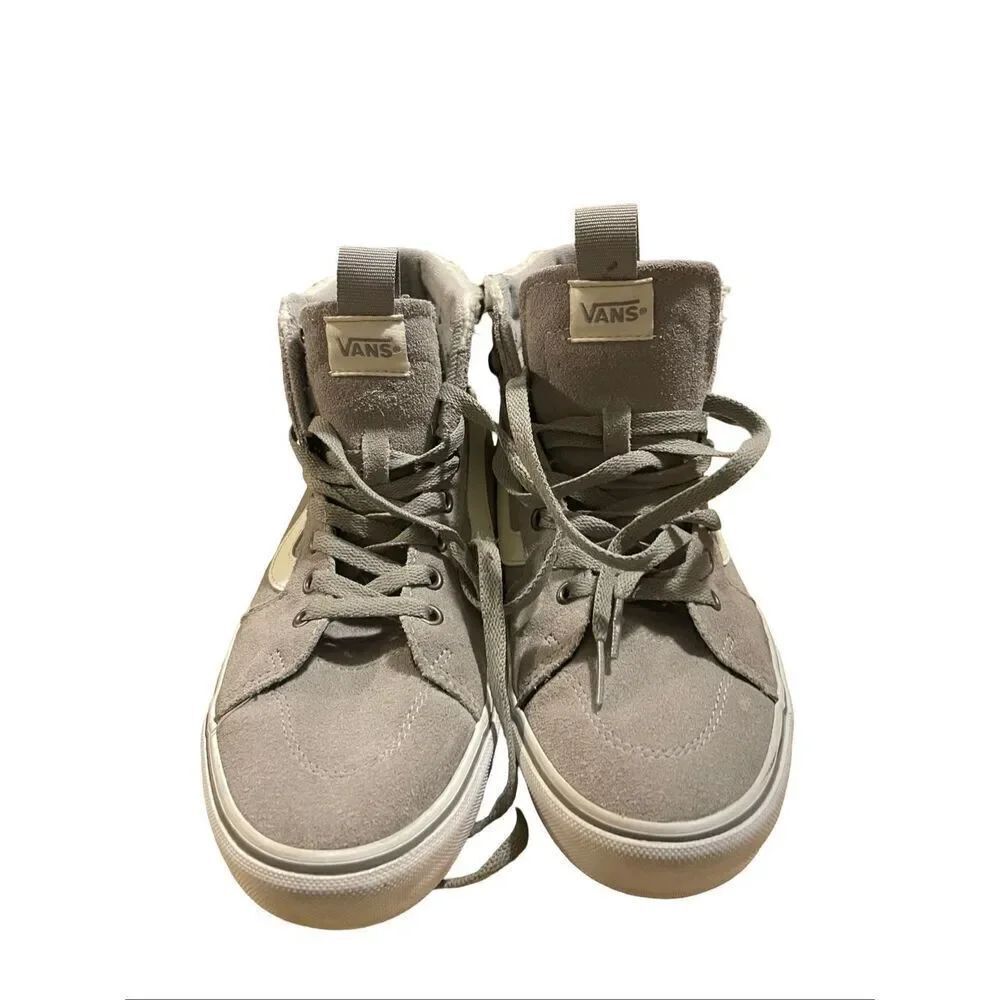 Vans Womens Gray White Filmore Vansguard High Top Suede Sneakers Shoes Size 9